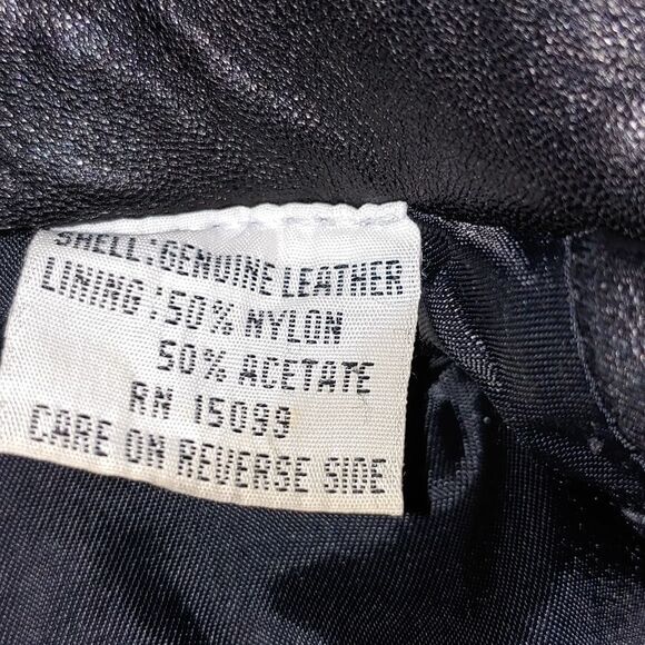 Ricardo soft black  100% leather jacket Sz SM - Picture 6 of 6